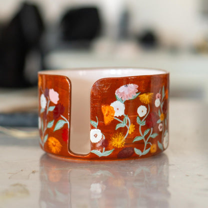 Paper Towel Holder - Floral Kitchen Decor, Paper Roll Holder, Paper Roll Holder Countertop