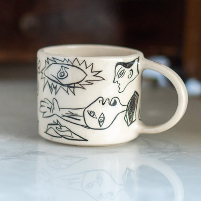 Picasso Guernica - Handmade Ceramic Mug, Pottery Mug, Art Lover Gift