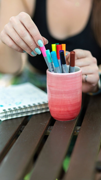 Pottery Ceramic Holder, Pencil Holder, Ceramic Pencil Box, Multi-use Holder Box