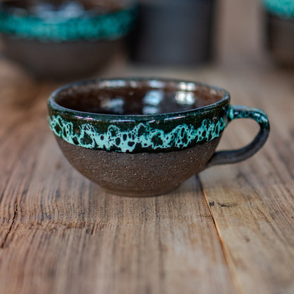 Pottery Mug - Mediterranean Sea, Handmade Coffee Mug, Ceramic Coffee Cup, Gift for Home