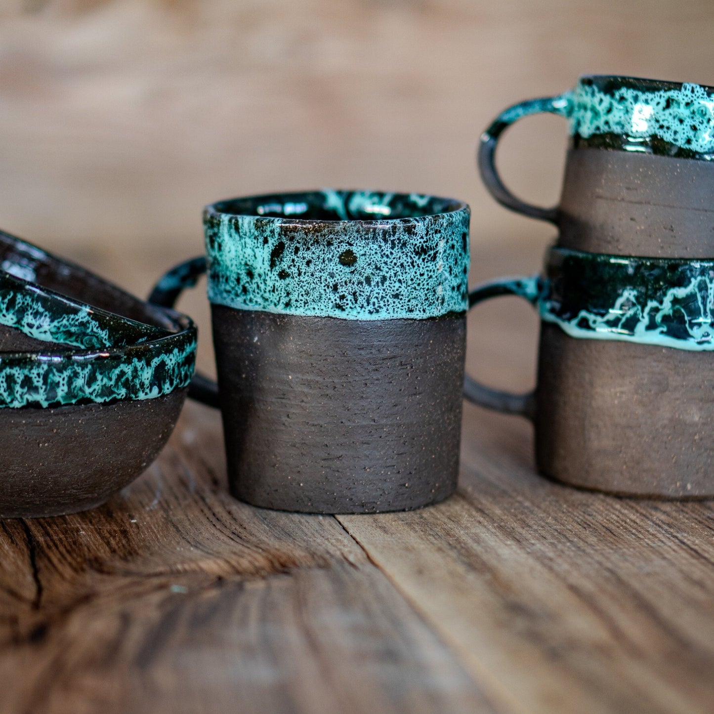 Pottery Mug - Mediterranean Sea, Handmade Coffee Mug, Ceramic Coffee Cup, Gift for Home