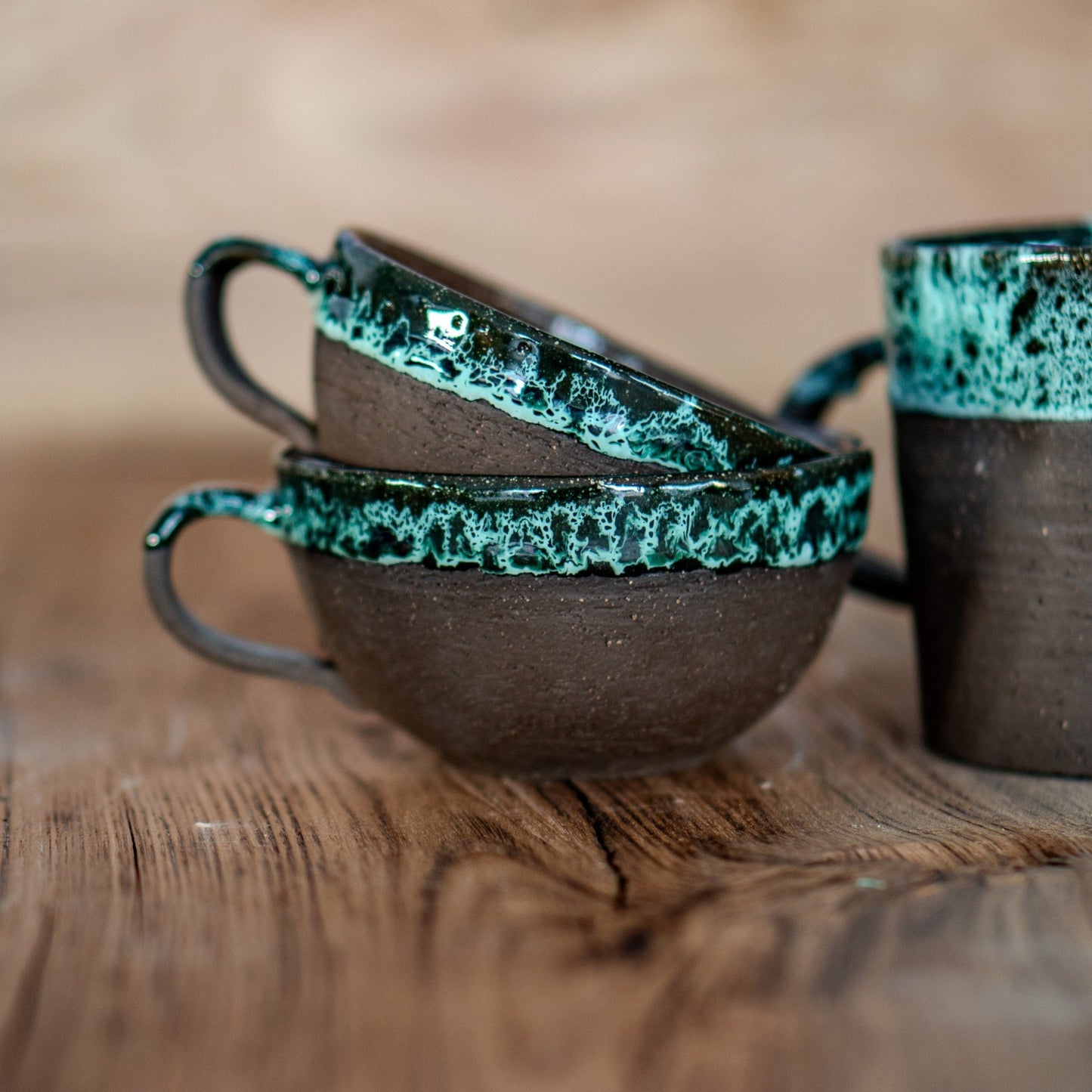 Pottery Mug - Mediterranean Sea, Handmade Coffee Mug, Ceramic Coffee Cup, Gift for Home
