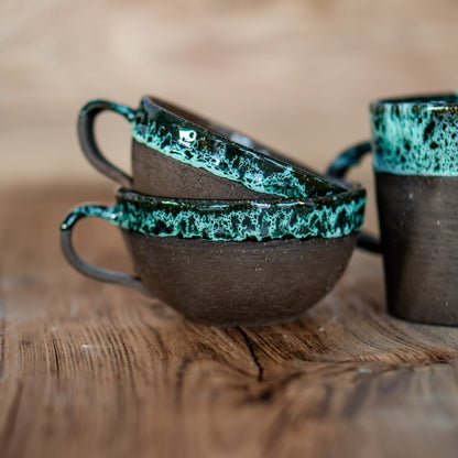 Pottery Mug - Mediterranean Sea, Handmade Coffee Mug, Ceramic Coffee Cup, Gift for Home