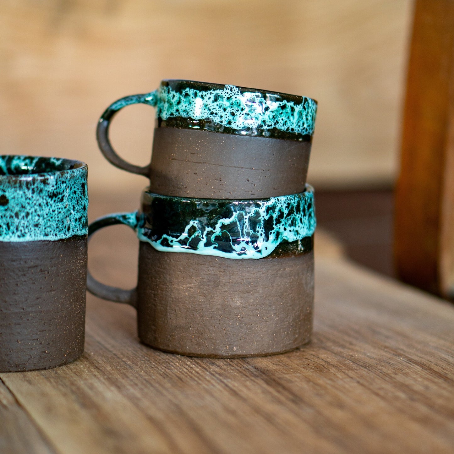 Pottery Mug - Mediterranean Sea, Handmade Coffee Mug, Ceramic Coffee Cup, Gift for Home