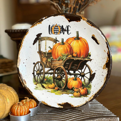 Pumpkin Wall Plate - Autumn Home Decor, Wall Art, Handmade Ceramic Decorative Plate, Fall Decor