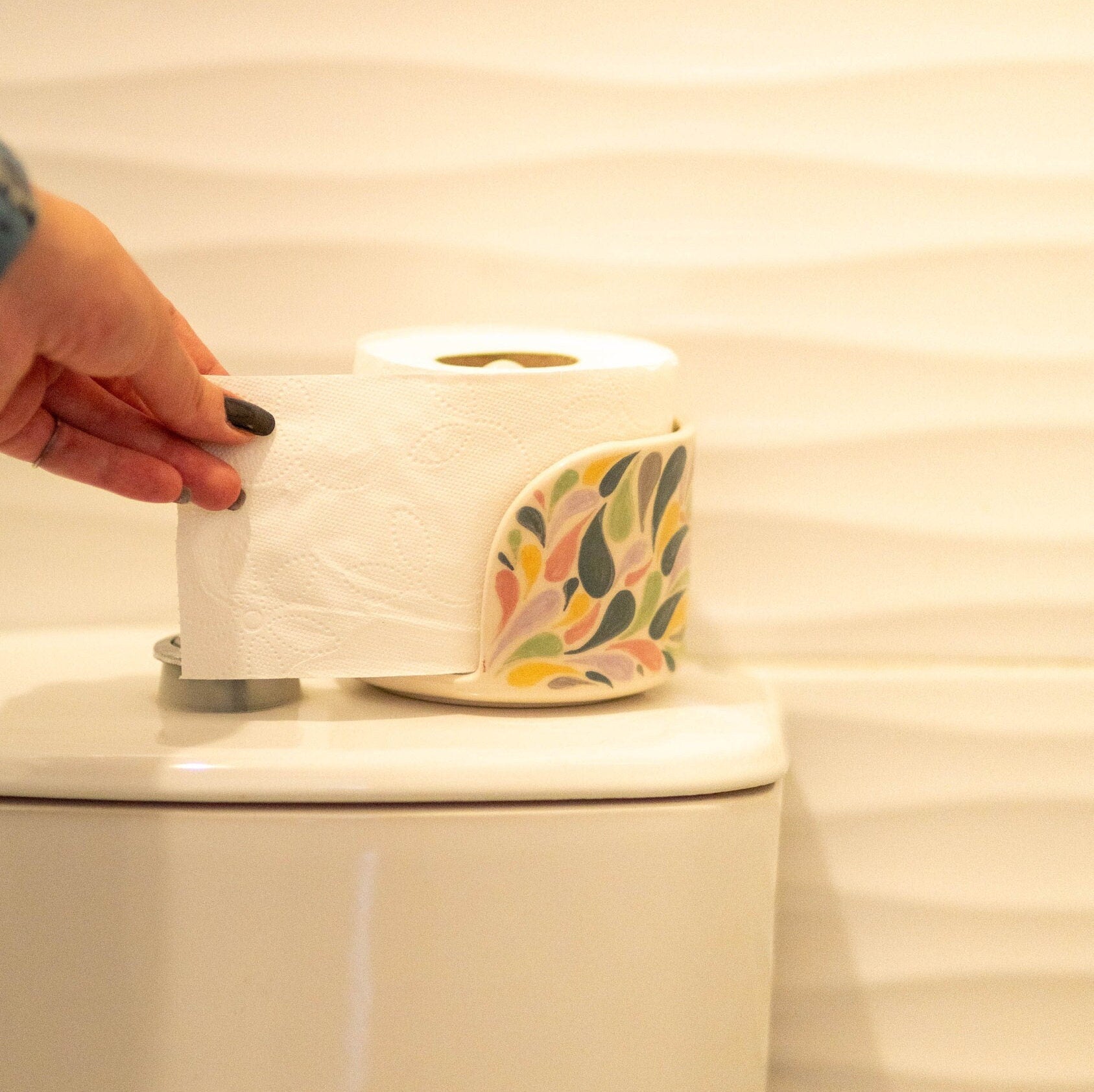 Toilet Paper Holder, Toilet Paper Stand, Handmade Bathroom Decor