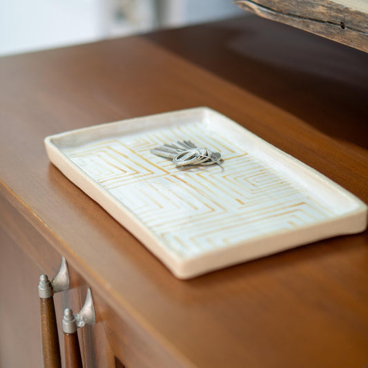 Valet Tray - Trinket Dish, Key Tray, Jewelry Holder, Ring Dish, Minimal Entrance Decor