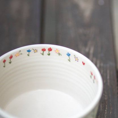 Vibrant Pasta Bowl - Fruit Plate - Handcrafted Floral Dinnerware for Colorful Dining Experience