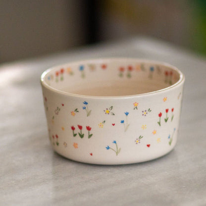 Vibrant Pasta Bowl - Fruit Plate - Handcrafted Floral Dinnerware for Colorful Dining Experience