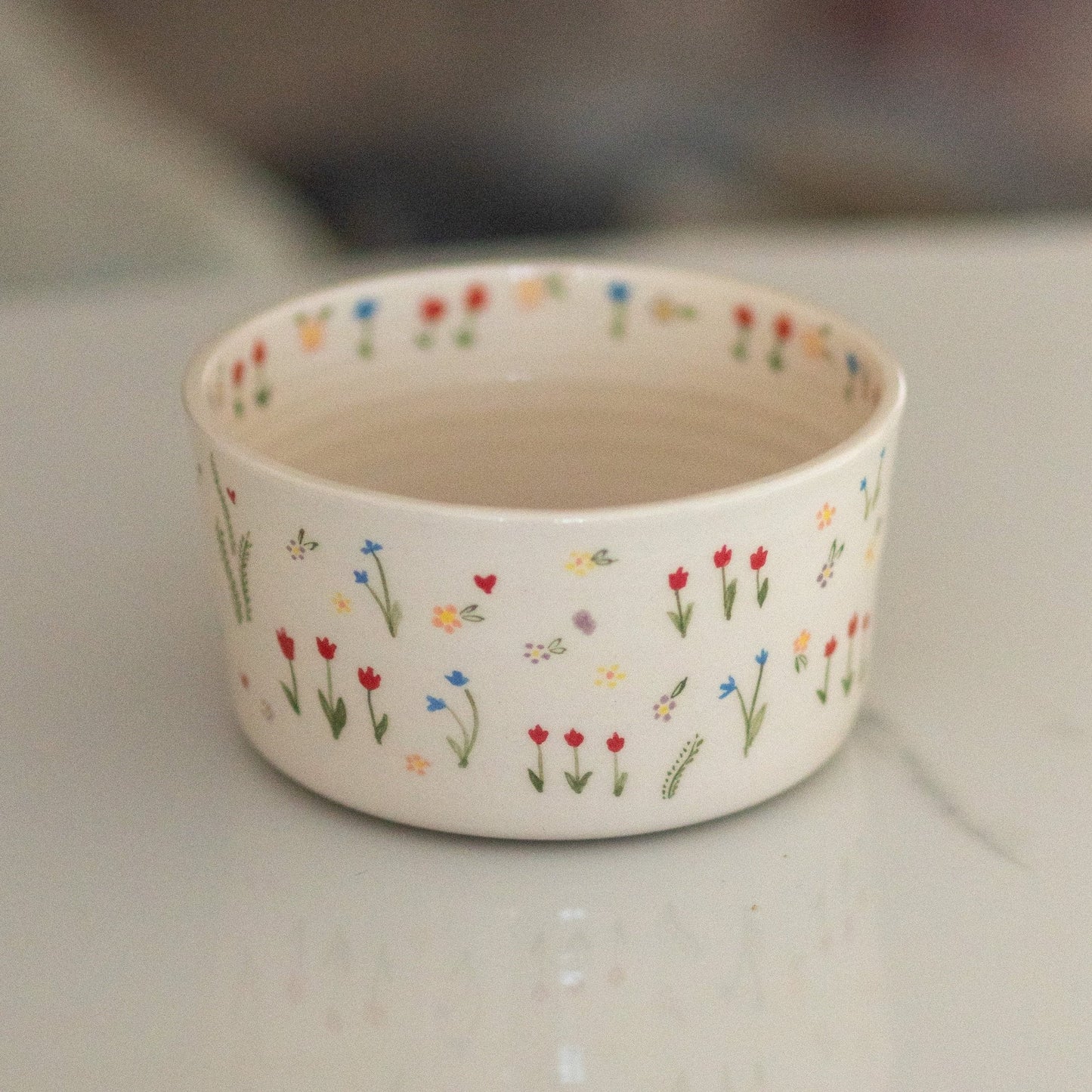 Vibrant Pasta Bowl - Fruit Plate - Handcrafted Floral Dinnerware for Colorful Dining Experience