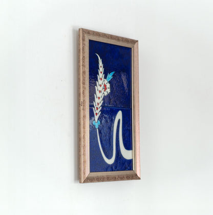 Wall Art Handmade Calligraphy and Flower, Stone Tile Home Decor, Wall Decor