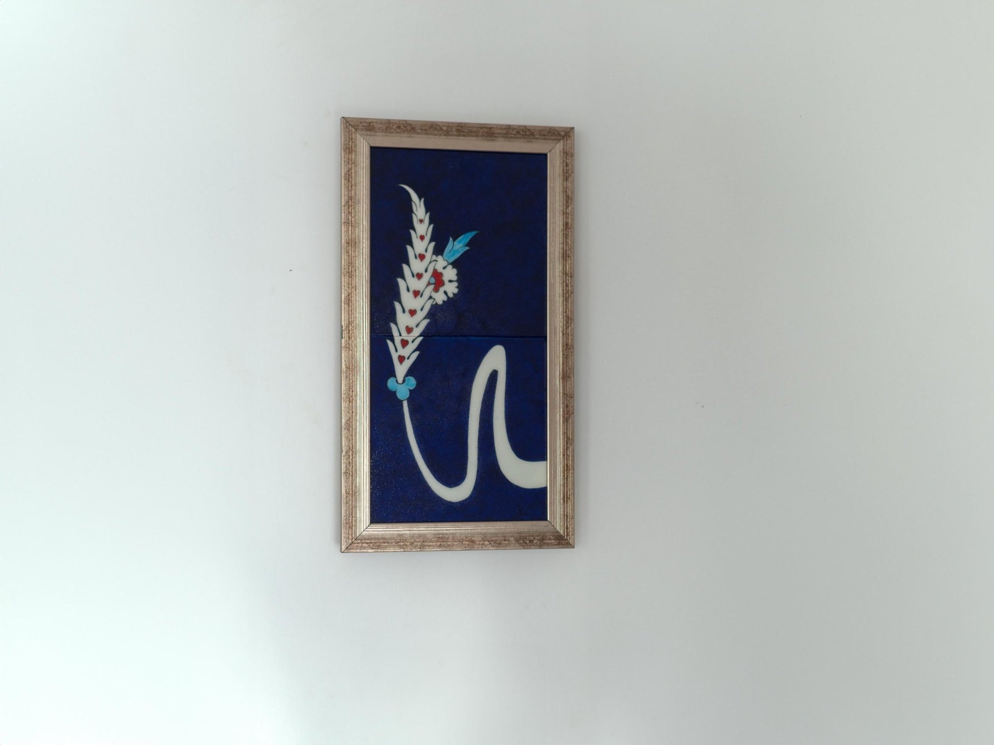 Wall Art Handmade Calligraphy and Flower, Stone Tile Home Decor, Wall Decor