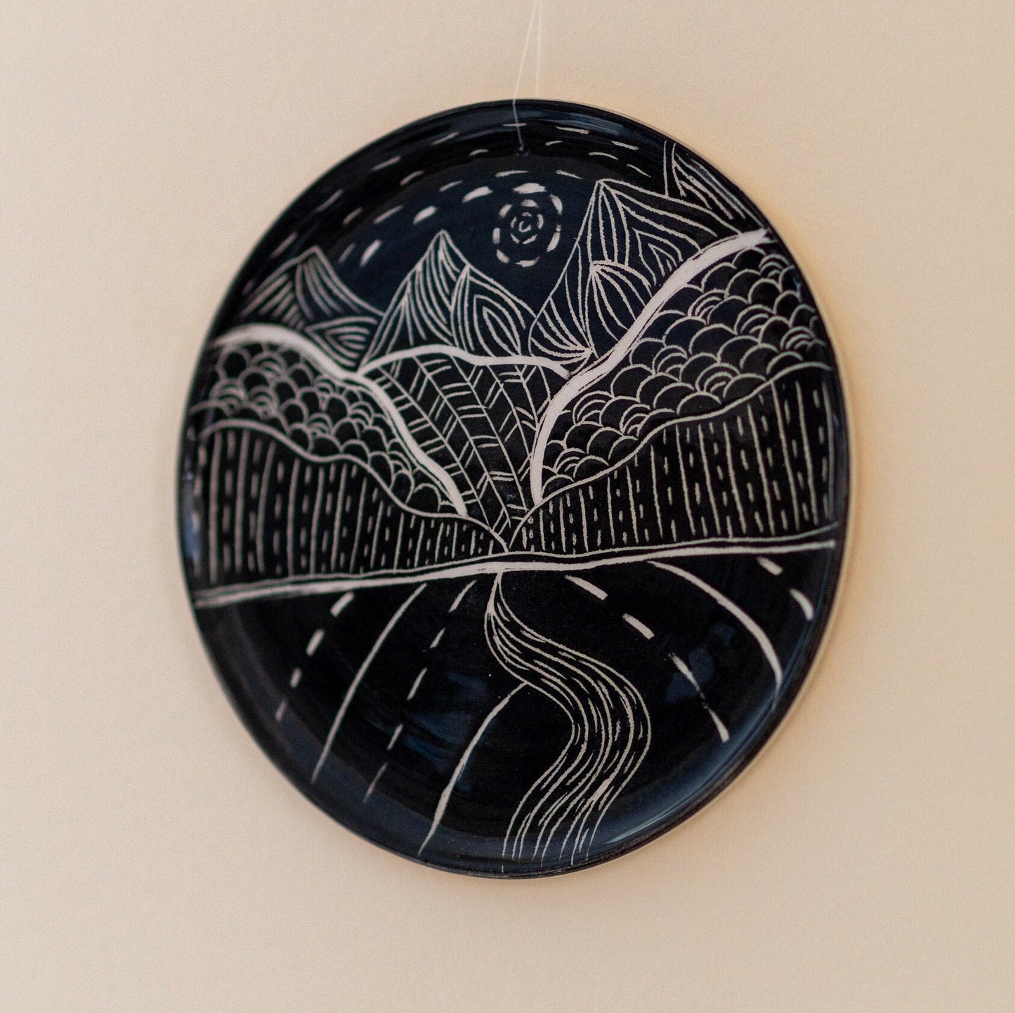Wall Hanging Landscape, Wall Art Home Decor, Decorative Plate