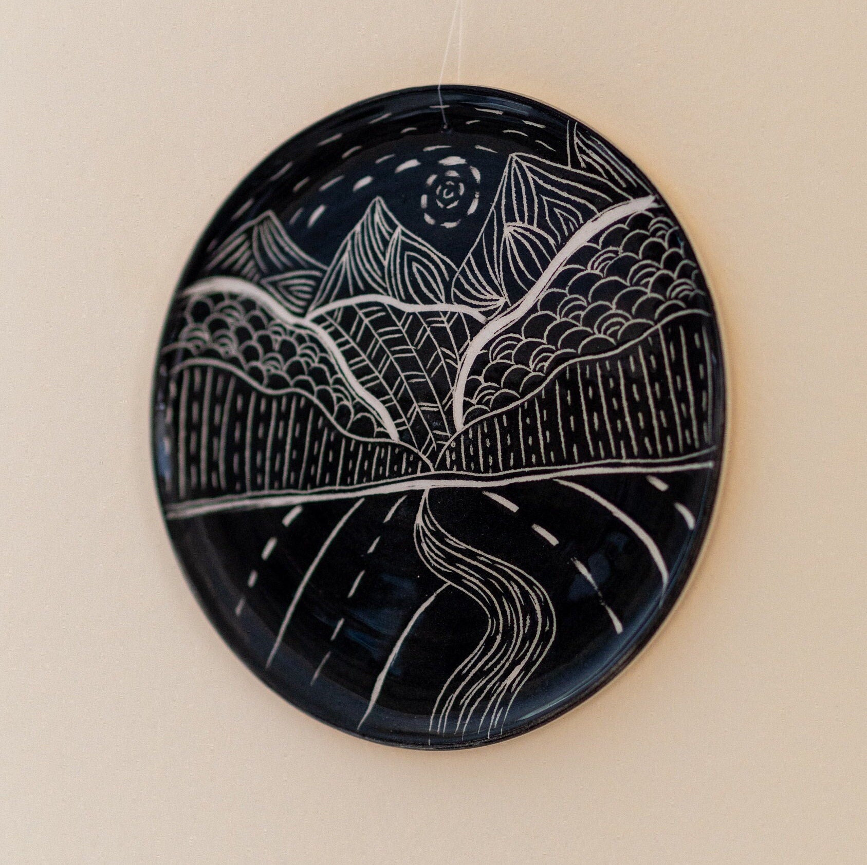 Wall Hanging Landscape, Wall Art Home Decor, Decorative Plate