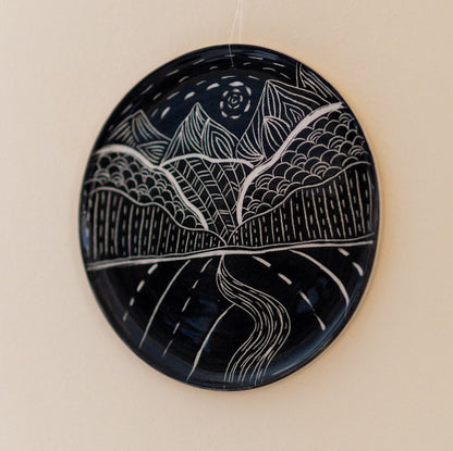 Wall Hanging Landscape, Wall Art Home Decor, Decorative Plate